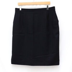 Austin Reed wool pencil skirt straight high waist knee length black 16 business